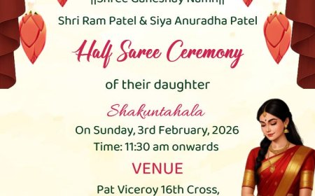 Half Saree Ceremony Invitation for a Special Milestone
